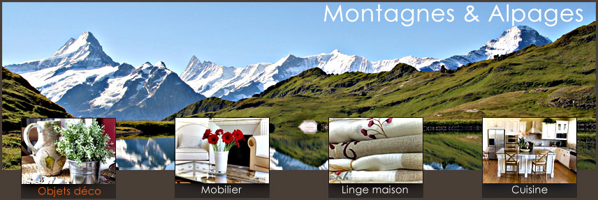 Décoration montagne, objets décoration, décoration alpine, décoration chalet, objets savoyards, ambiance chalet, luminaires montagne, salle bain montagne, salon montagnard